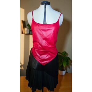 Vintage Sexy Faux Leather Halter/backless Top, size 2X by Beware